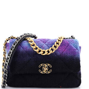 Chanel Medium 19 Flap Bag Quilted Degrade Wool